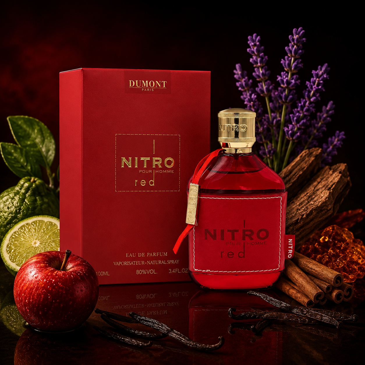 Cologne Spray Bottle - Dumont Nitro Red Men’s Eau de
