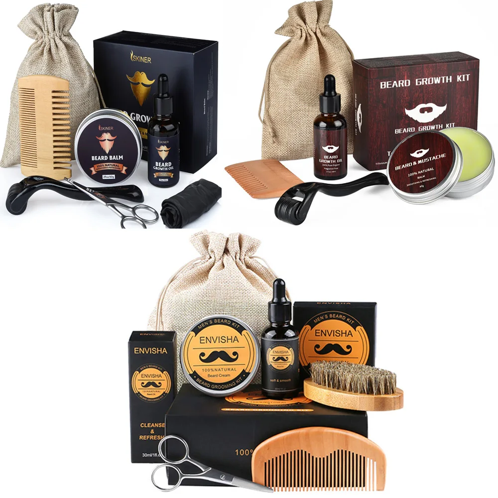 Beard Growth Kit For Men Barbe - Beard Oil Growth ulasan dan harga