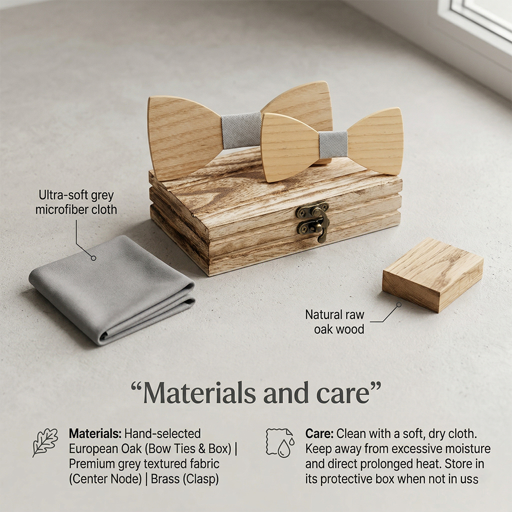 Mens Wooden Bowtie Set Minimal - Mens Grooming Box ulasan dan harga