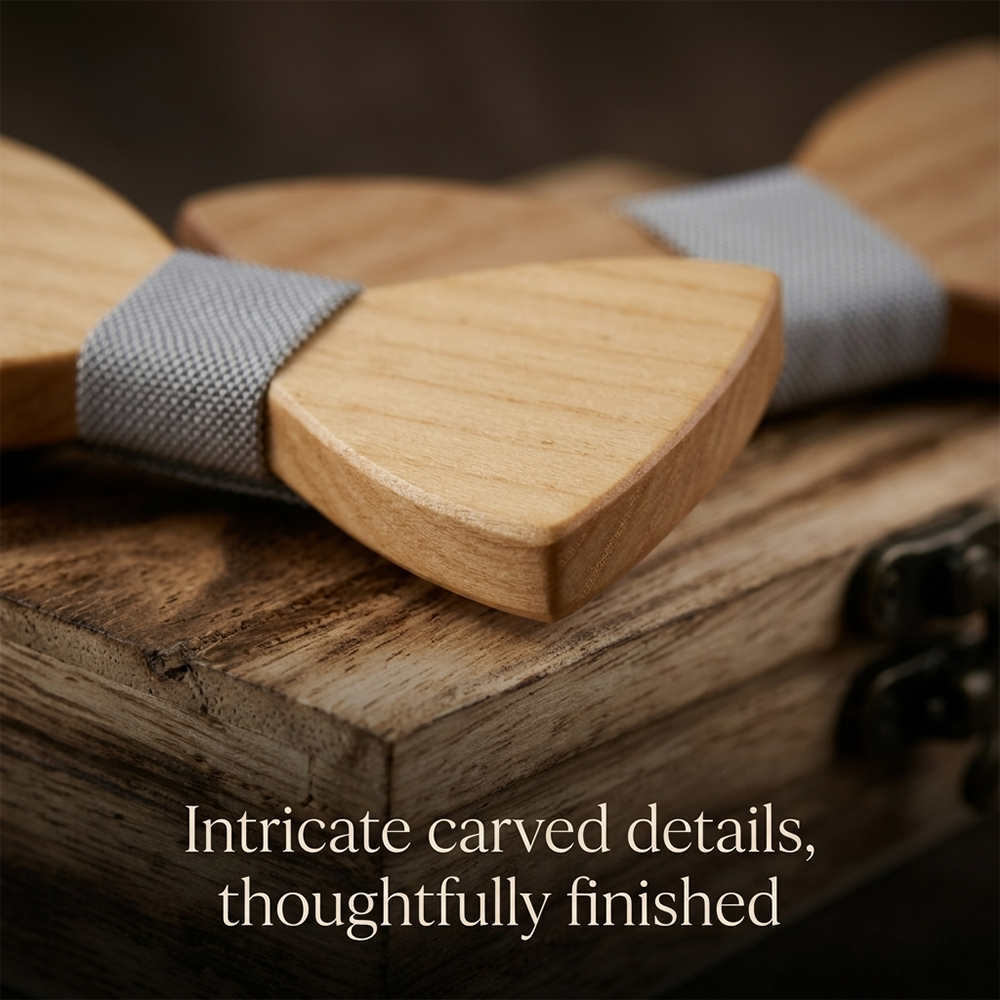 Mens Wooden Bowtie Set Minimal - Mens Grooming Box ulasan dan harga