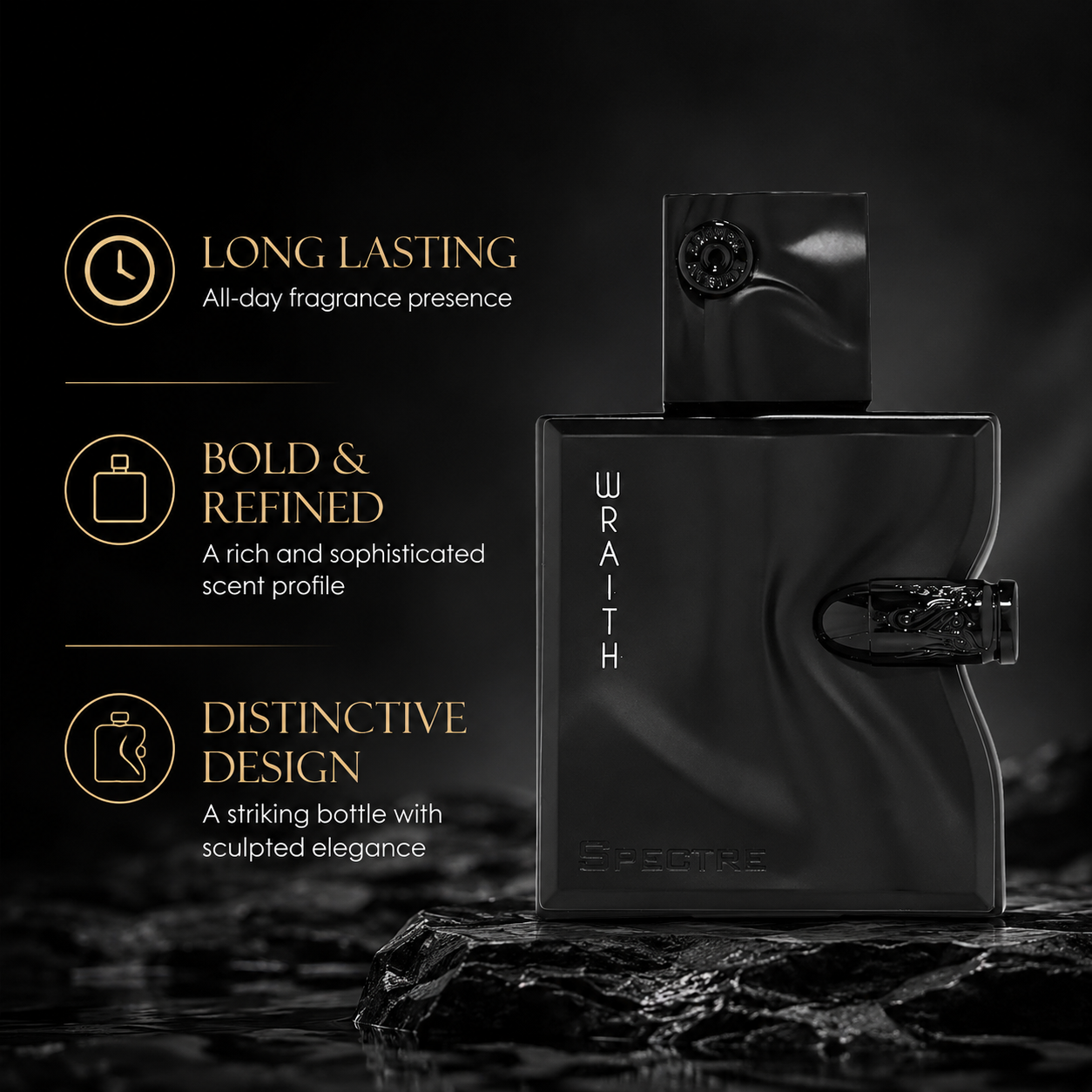Sculpted Black Bottle Men Eau  - Cologne Spray Bottle ulasan dan harga