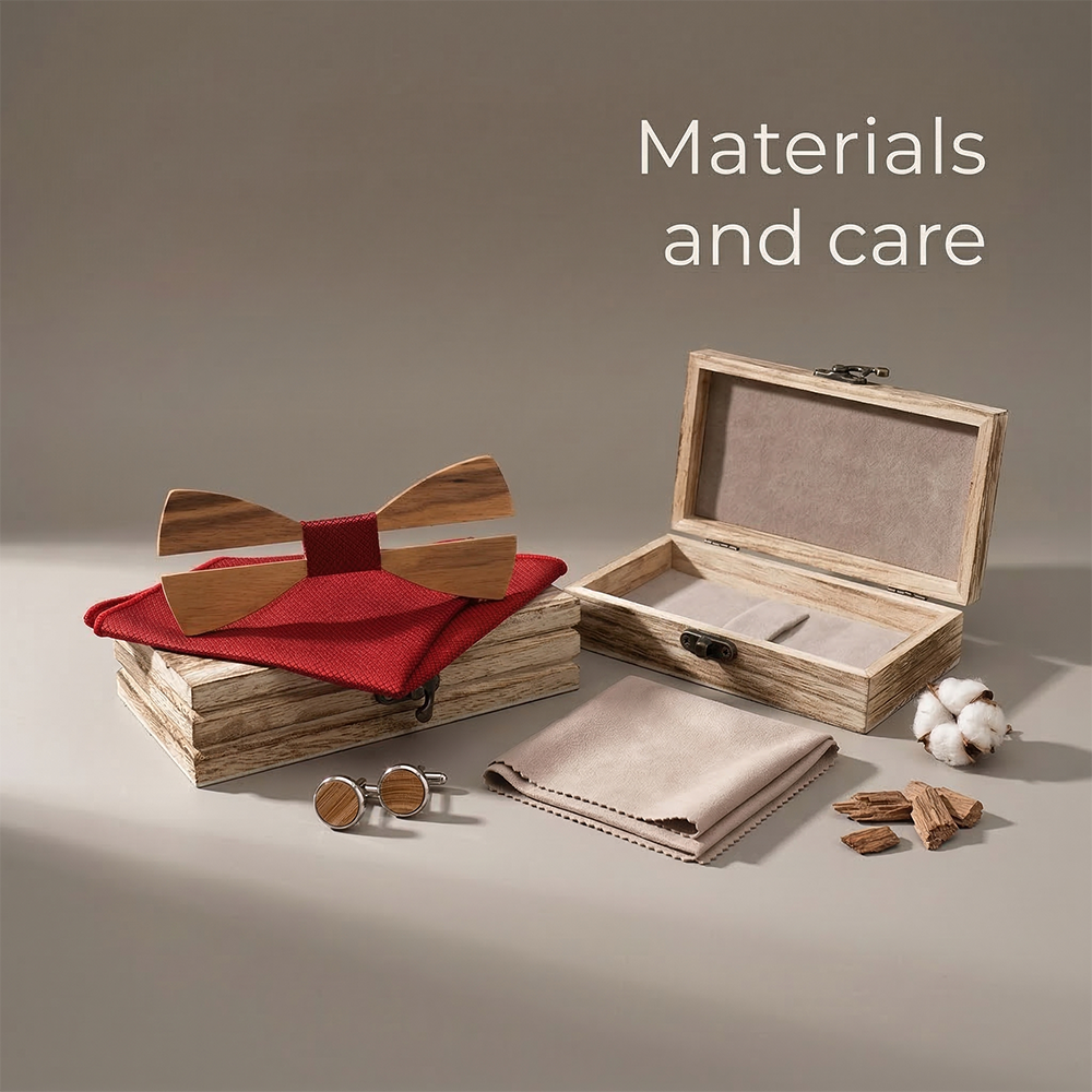 Mens Wooden Bowtie Set Minimal - Mens Grooming Box ulasan dan harga