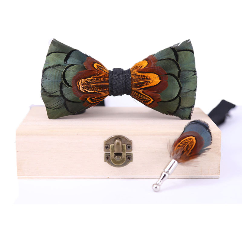 Men Bow Tie Feather Bowtie  Br - Mens Grooming Box ulasan dan harga
