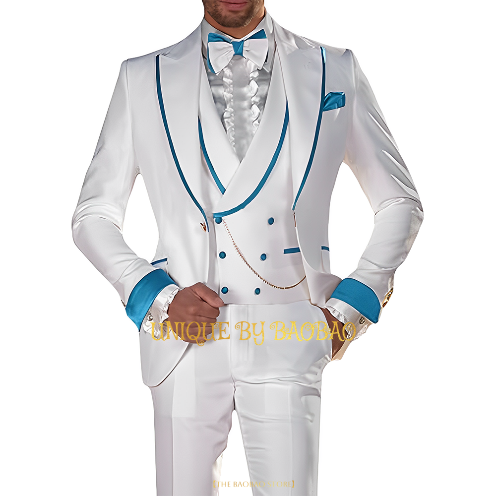 Men 3-piece wedding tailcoat ( - Men'S Grooming For Engagement ulasan dan harga