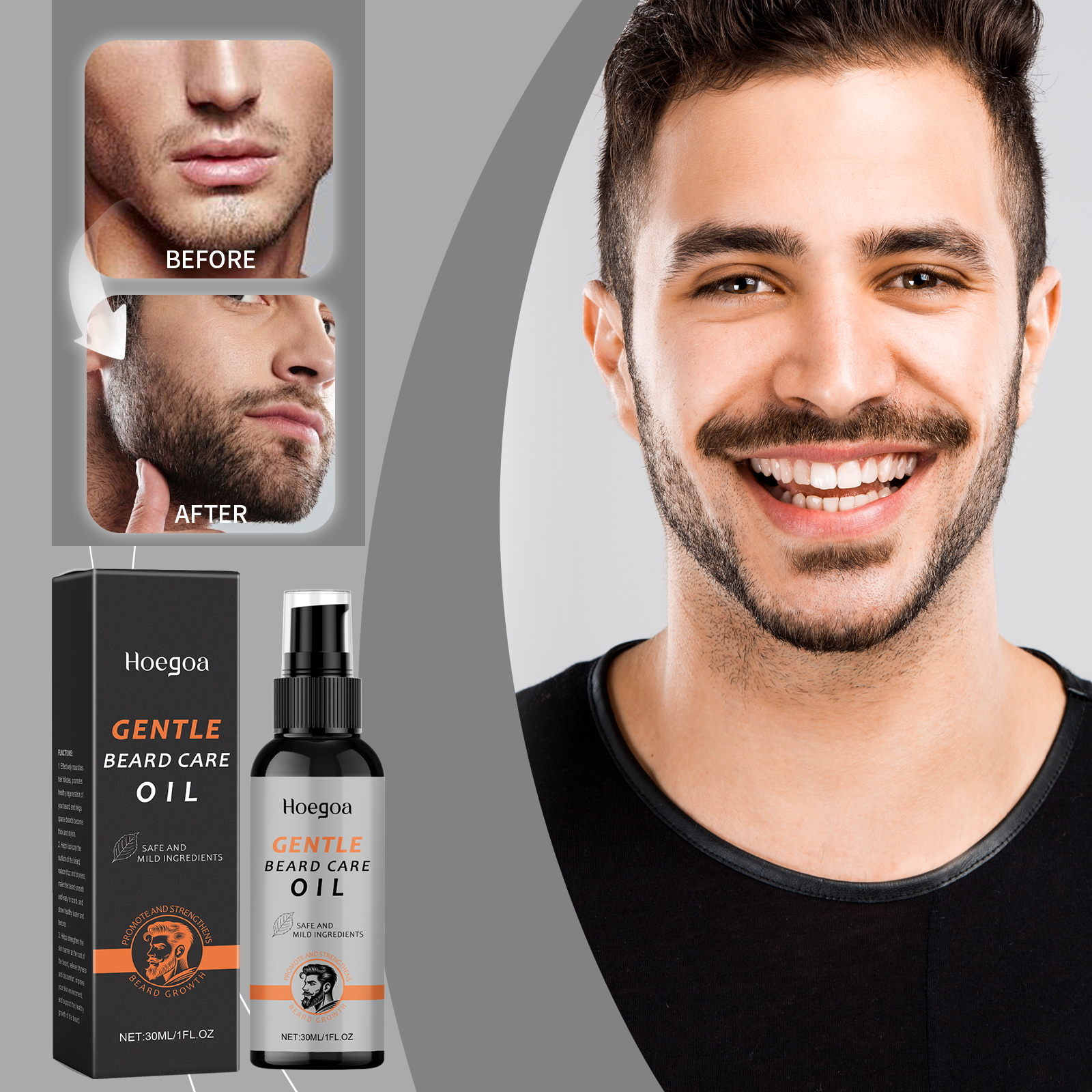 Men Beard Oil Enhance Mustache - Beard Oil Growth ulasan dan harga