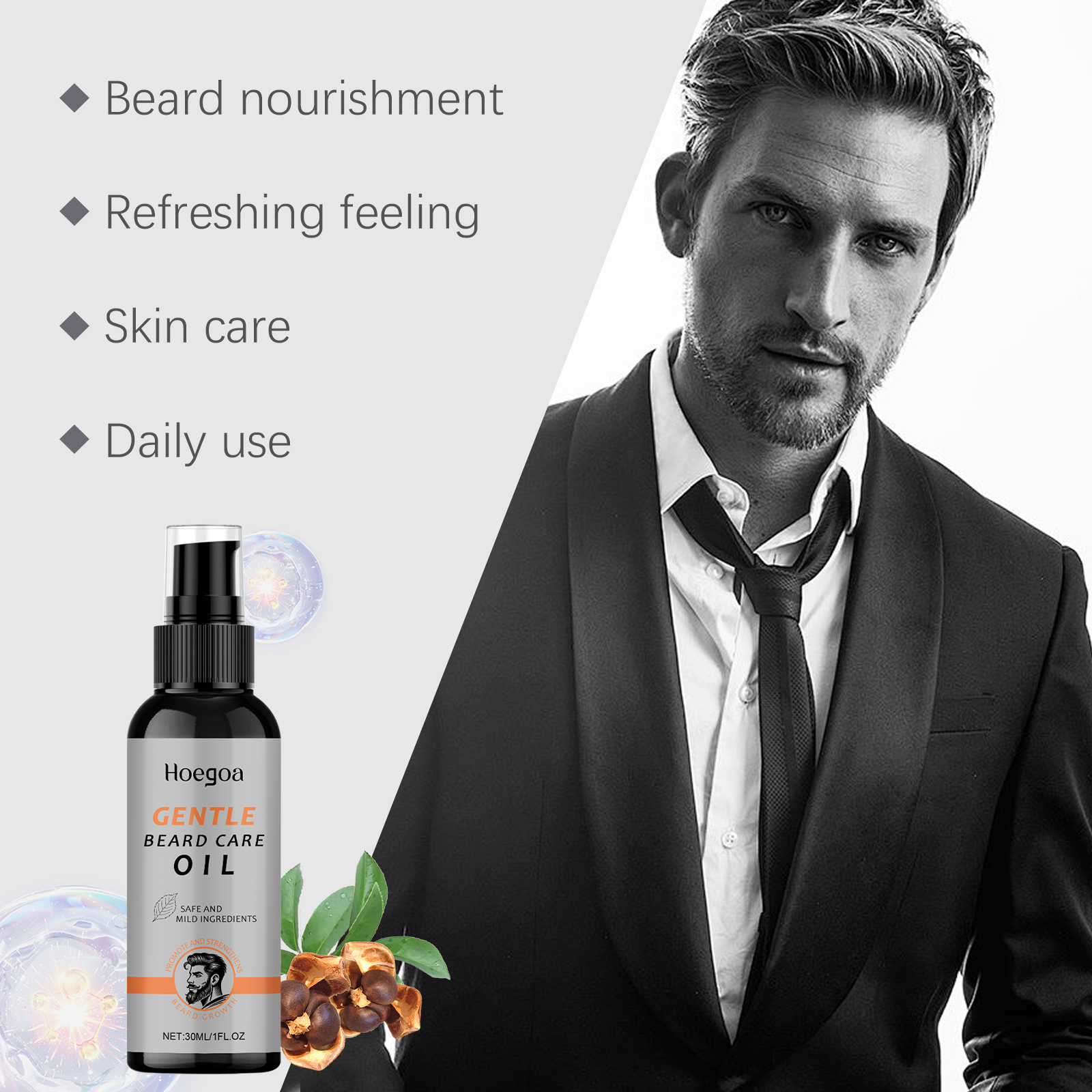 Men Beard Oil Enhance Mustache - Beard Oil Growth ulasan dan harga