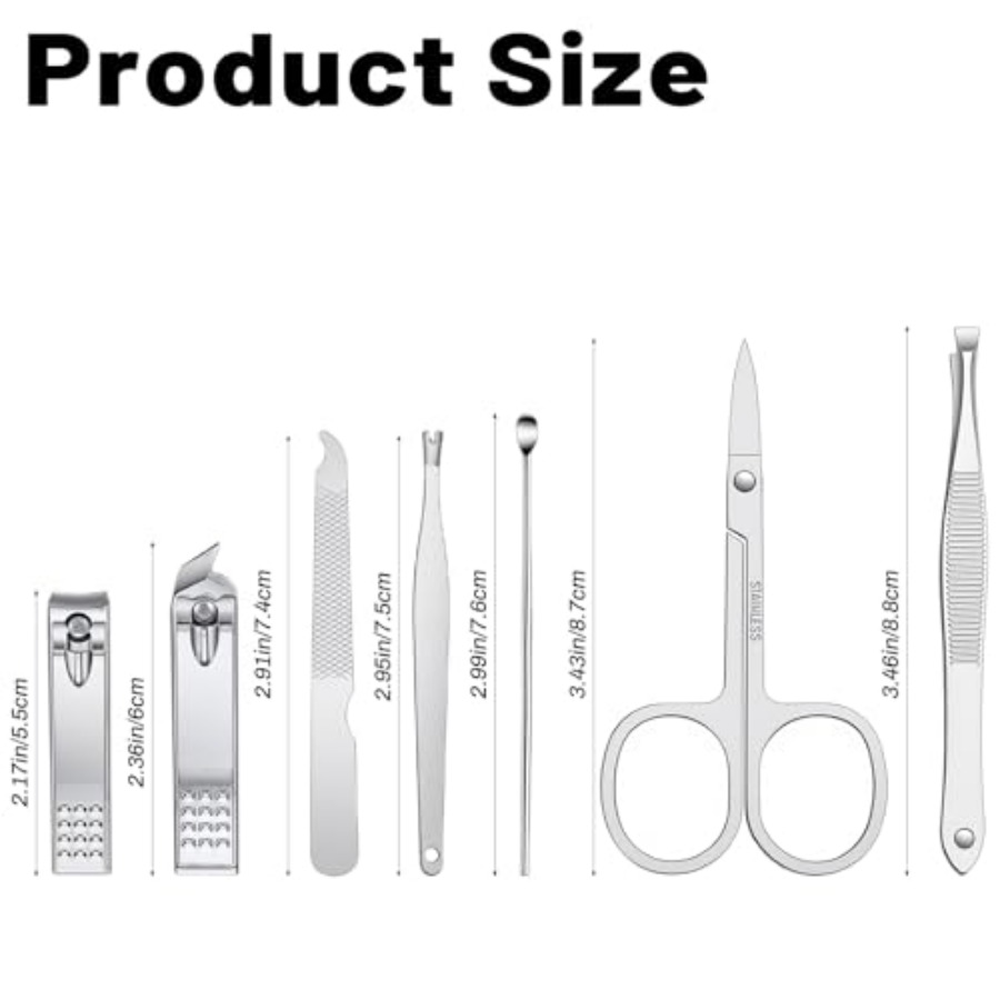 7 Pcs Travel Manicure Set Nail - Men'S Grooming Fingernails ulasan dan harga