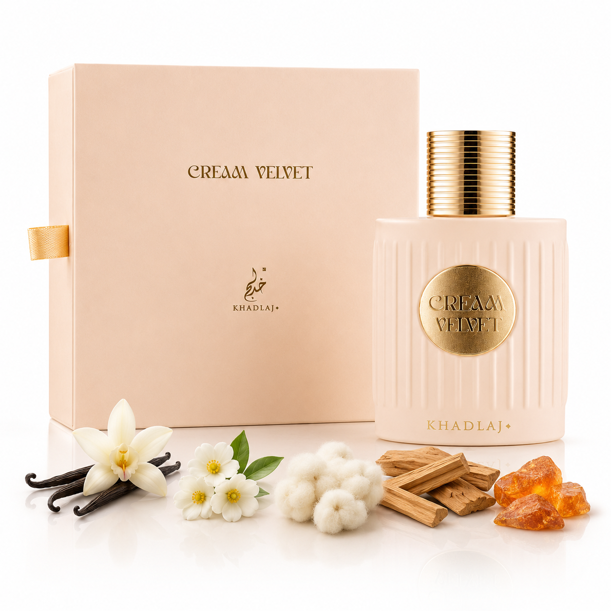 Khadlaj Cream Velvet Eau de Pa - Cologne Spray Bottle ulasan dan harga