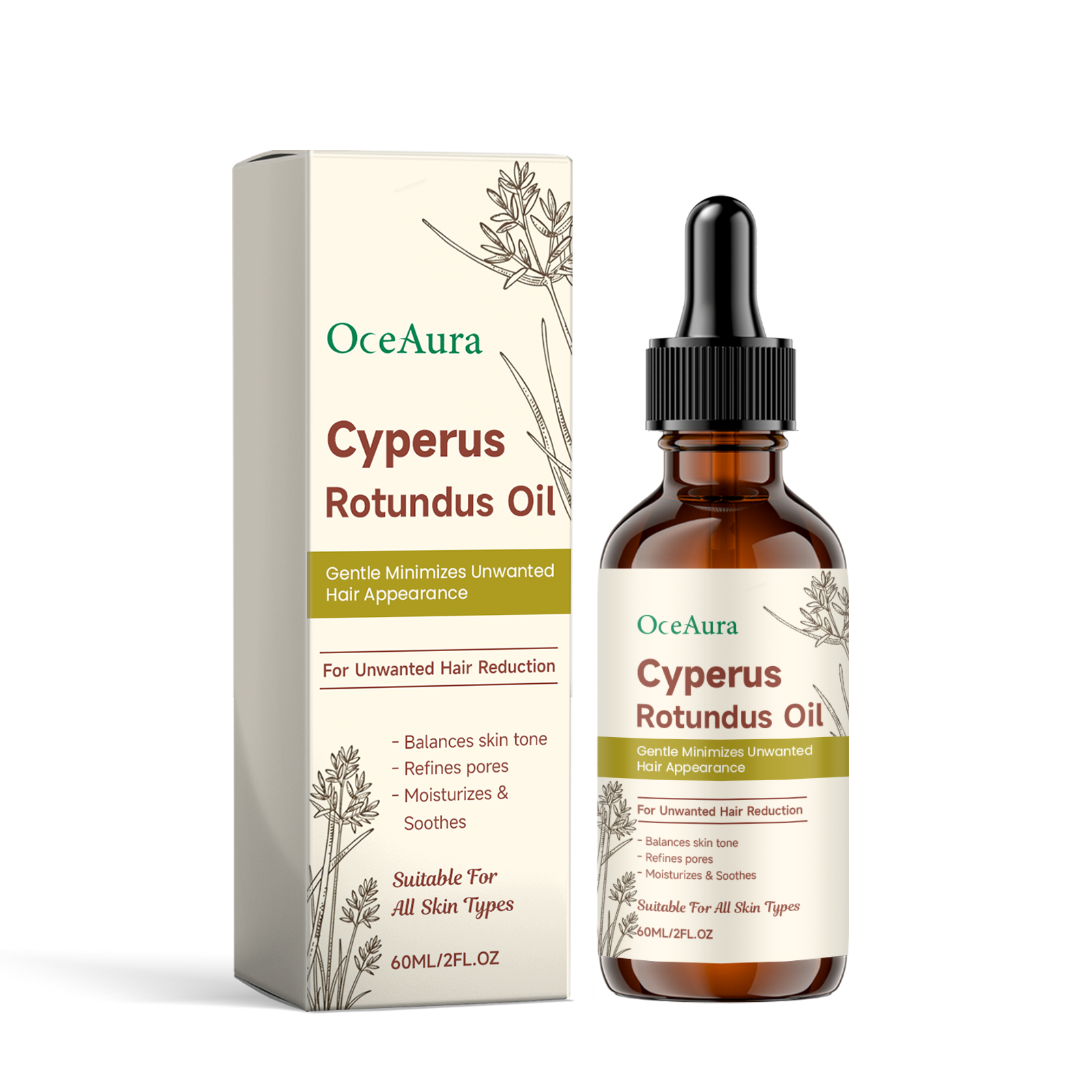 Cyperus Rotundus Hair Removal  - Beard Oil Growth ulasan dan harga